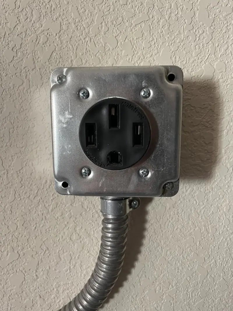 NEMA 14-50 outlet installed for Smart Home Electrical in Newport